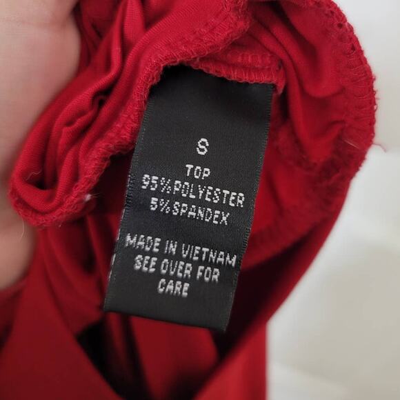 AGB Stunning Choke Collar Halter Top With Cowl Neck Long Sleeve Overlay SMALL - Picture 8 of 9